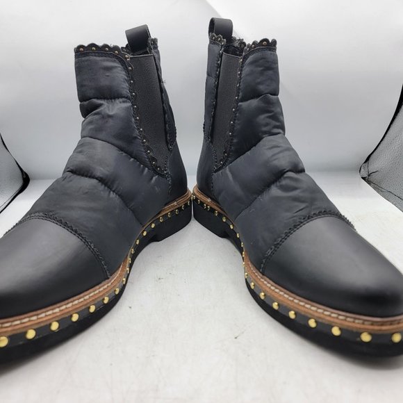 Free People Atlas Puffer Womens 11 Black Chelsea Boots Casual Fashion Party - Picture 3 of 12